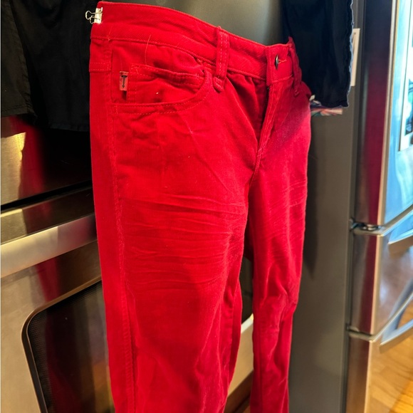 Red corduroy Tripp pants, low rise, women’s size 7 - Picture 2 of 8